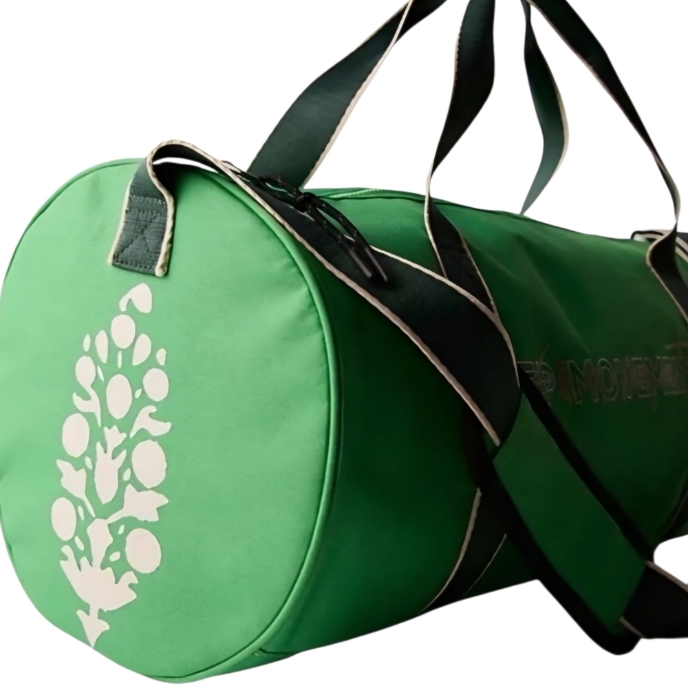 Free People Movement Good Sport Duffel Bag Green Gym Travel One Size NWT - Picture 2 of 9